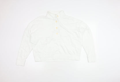 Aerie Women's White Henley Sweatshirt, Size S, Casual