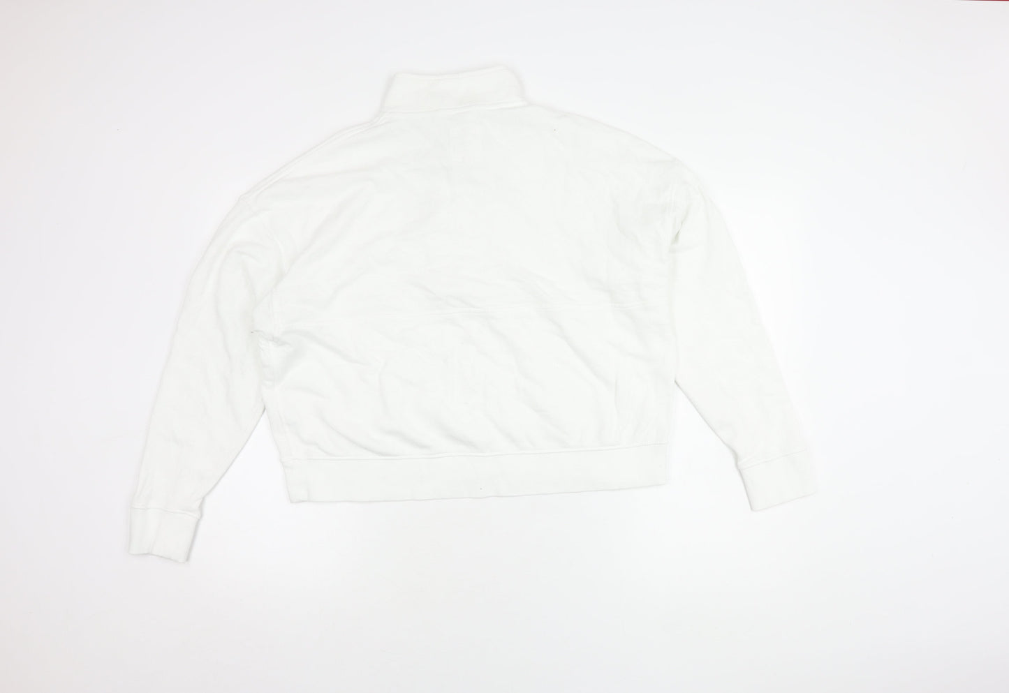 Aerie Women's White Henley Sweatshirt, Size S, Casual