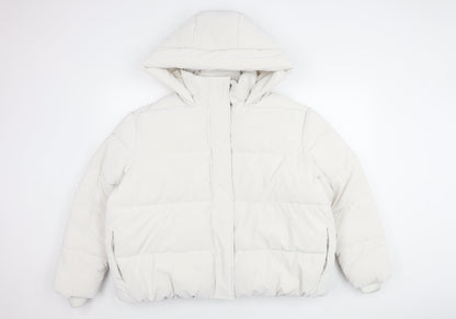 Womens UK Size 20 Marks and Spencer Ivory Puffer Jacket