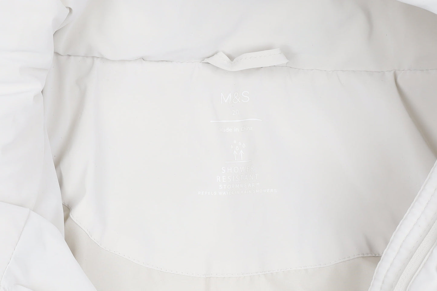 Womens UK Size 20 Marks and Spencer Ivory Puffer Jacket
