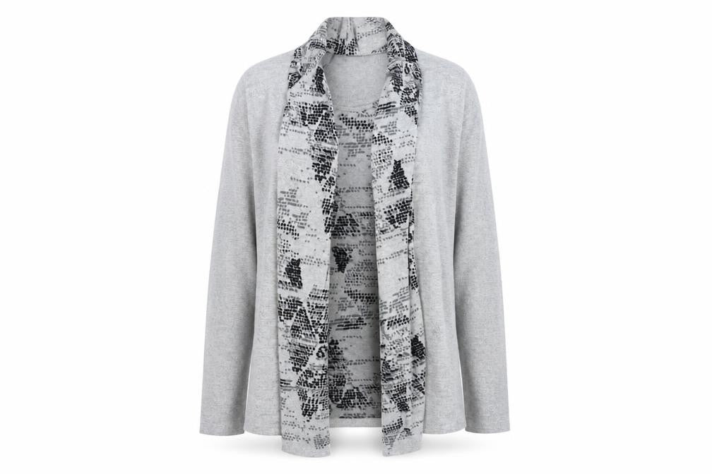 Womens UK Size L TIGI Grey Cardigan Jumper