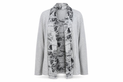 Womens UK Size L TIGI Grey Cardigan Jumper