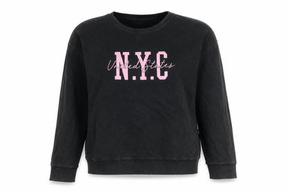New Look Women's Black Pullover Sweatshirt L