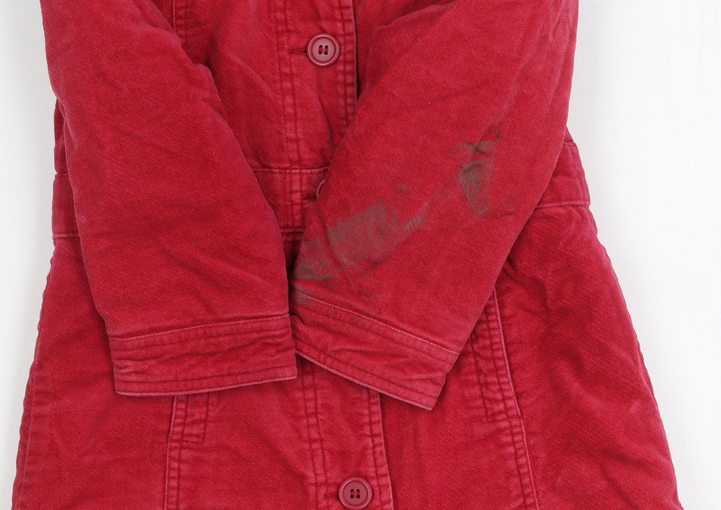 Next Girls Red Cotton Coat 3-4 Years