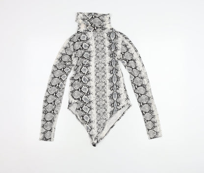 PrettyLittleThing Women's Snakeskin Long Sleeve Top