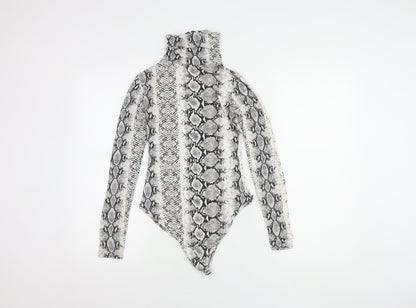 PrettyLittleThing Women's Snakeskin Long Sleeve Top