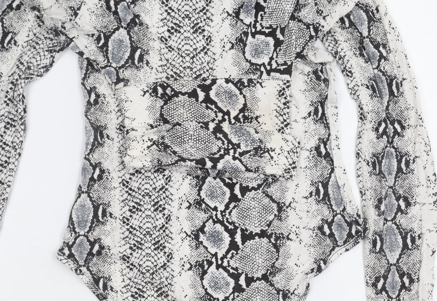 PrettyLittleThing Women's Snakeskin Long Sleeve Top
