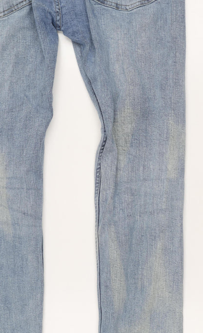 Womens UK Size 4 H&M Slim Fit Skinny Blue Jeans