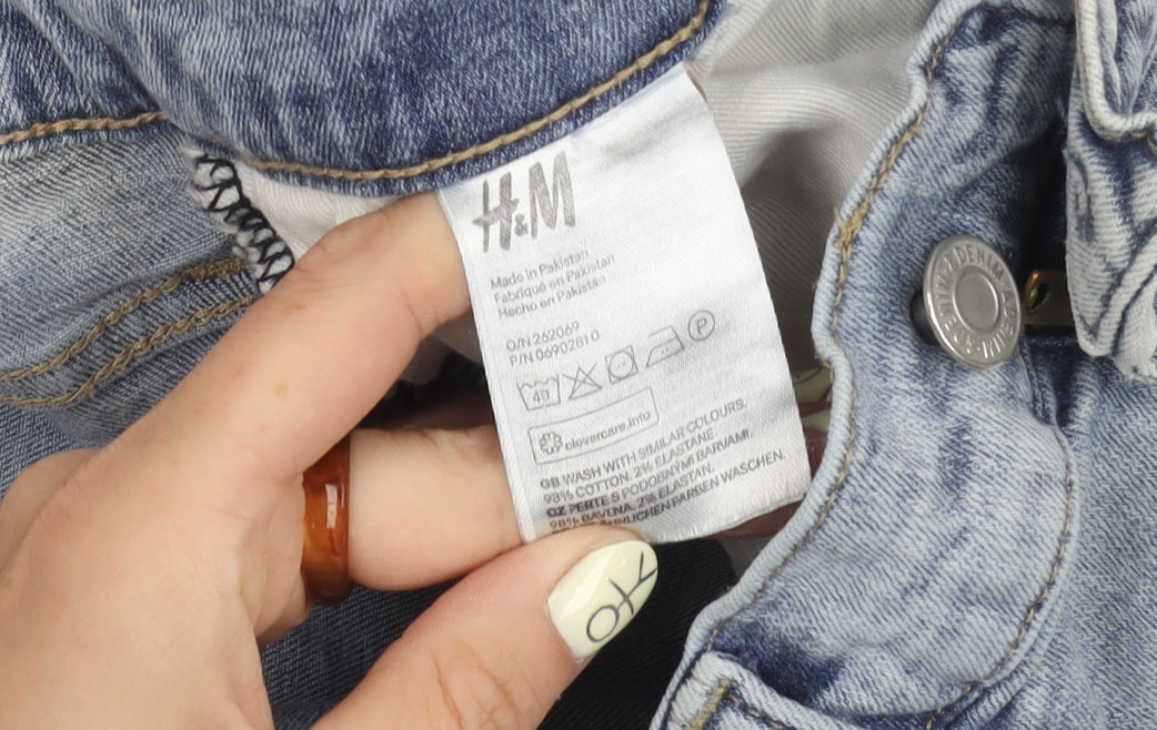 Womens UK Size 4 H&M Slim Fit Skinny Blue Jeans