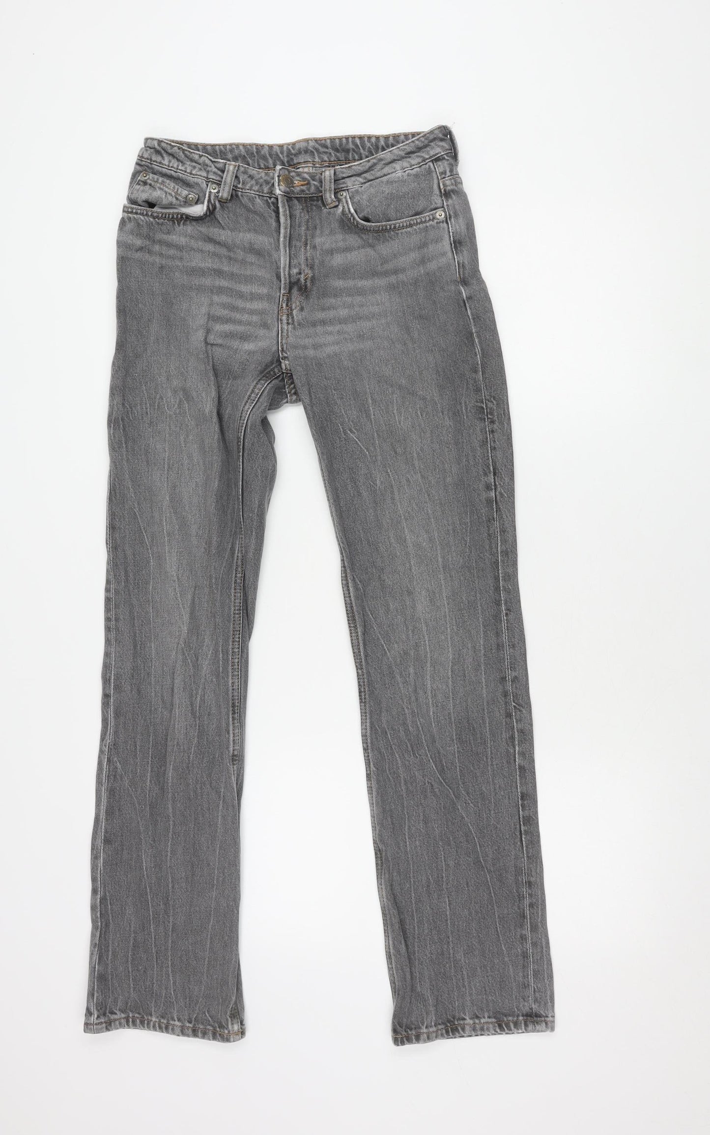 Womens UK Size 27 Weekday Regular Fit Straight Grey Jeans