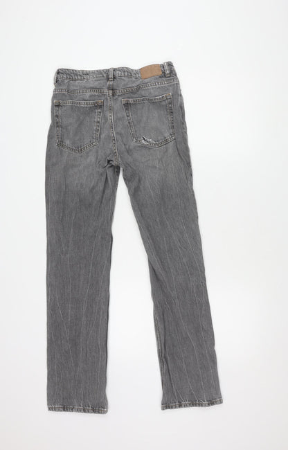 Womens UK Size 27 Weekday Regular Fit Straight Grey Jeans