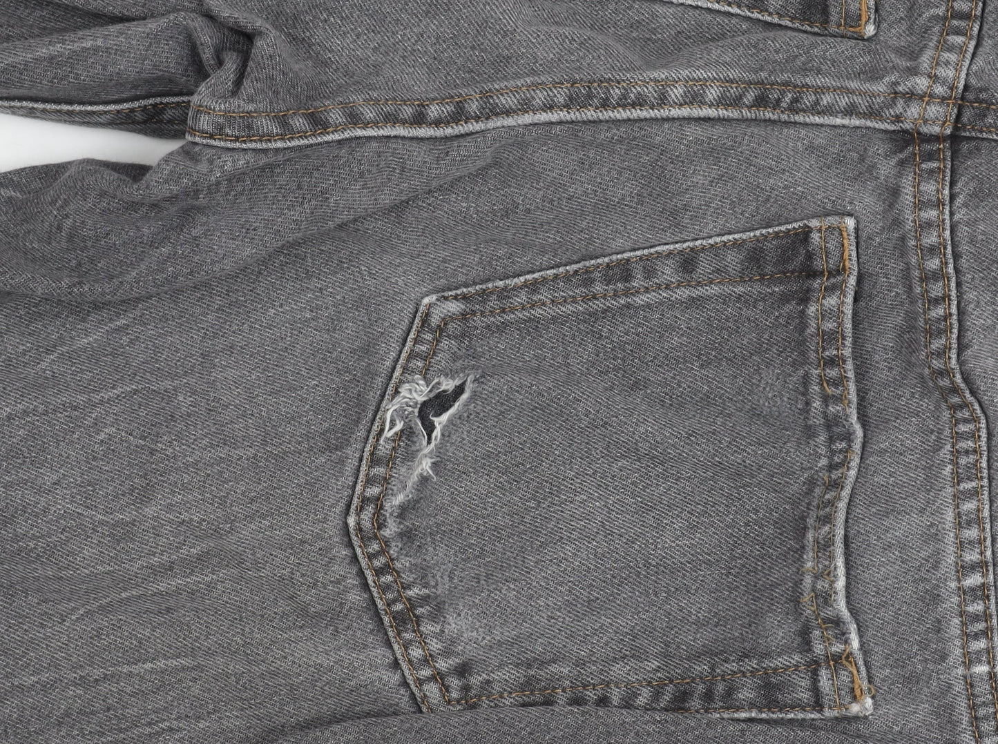 Womens UK Size 27 Weekday Regular Fit Straight Grey Jeans