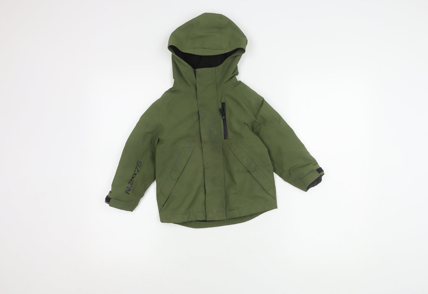 Next Boys Green Hooded Jacket, 3 Years, Zip Closure