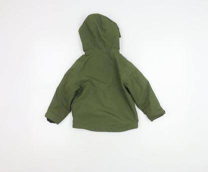 Next Boys Green Hooded Jacket, 3 Years, Zip Closure