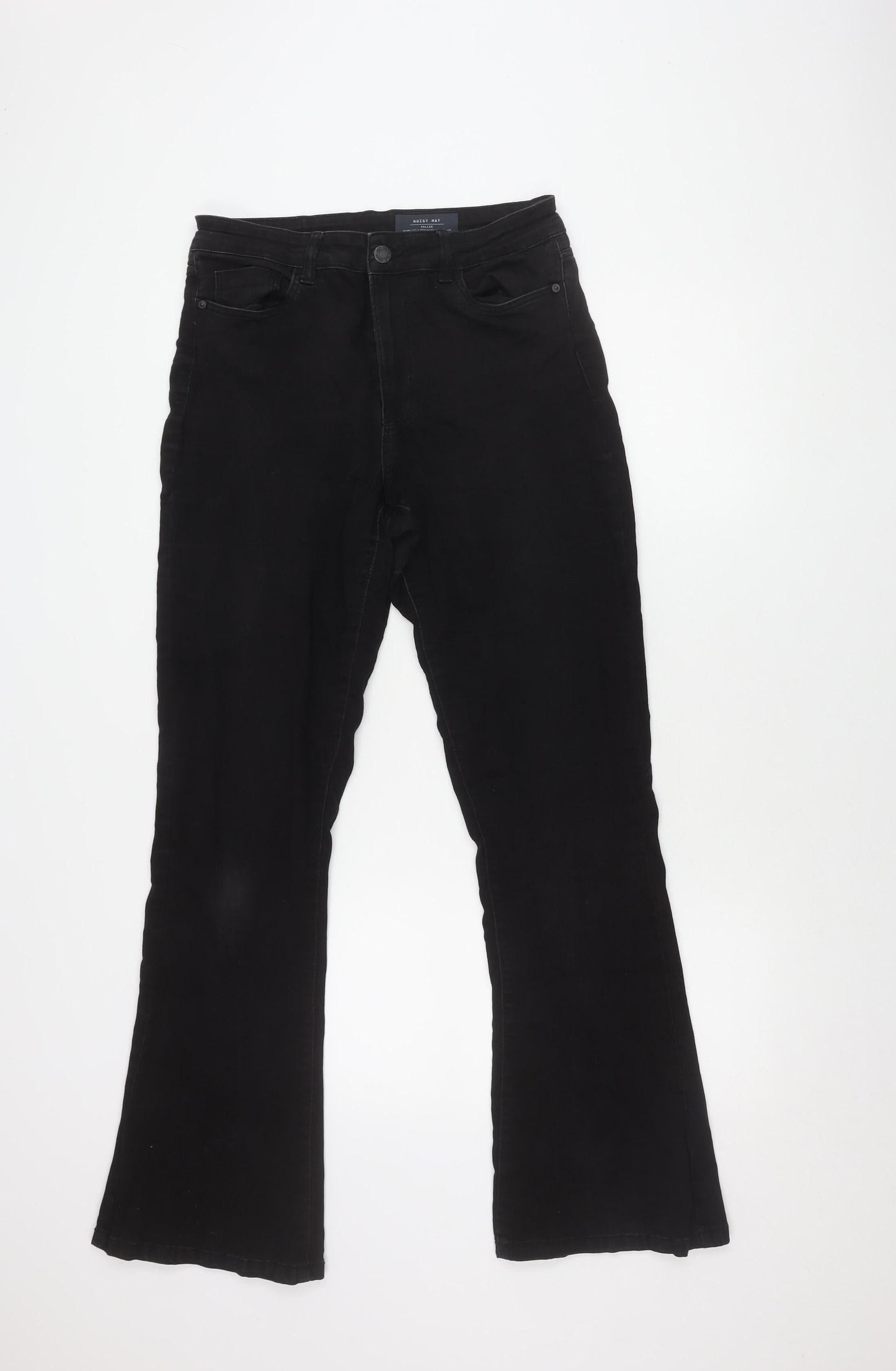 Noisy May Women's Black Flared Jeans, Size UK 3, High Waist