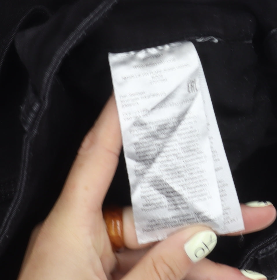 Noisy May Women's Black Flared Jeans, Size UK 3, High Waist