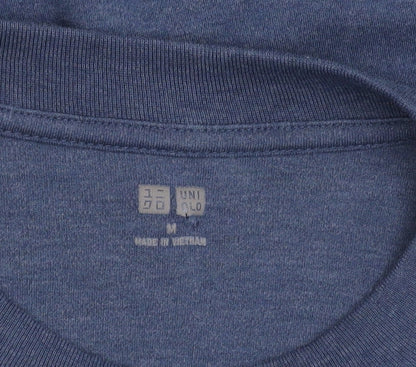 Uniqlo Men's Blue Long Sleeve Crew Neck T-Shirt M