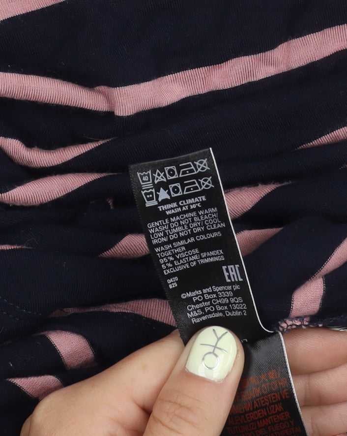 Marks and Spencer Women's A-Line Striped Skirt Size 14