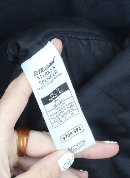 Womens UK Size 12 Marks and Spencer Black Basic Jacket