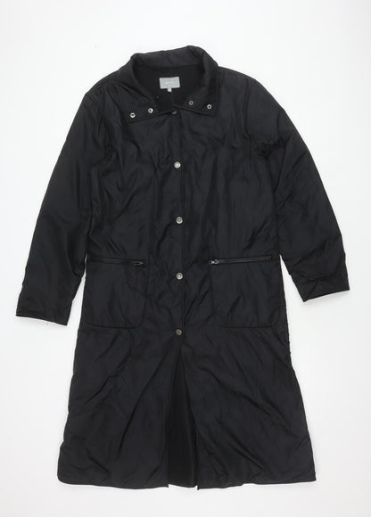Womens UK Size M Per Una Black Trench Coat