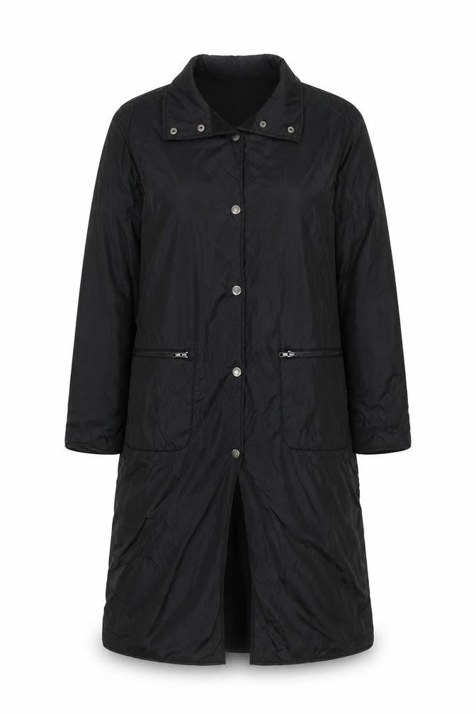Womens UK Size M Per Una Black Trench Coat