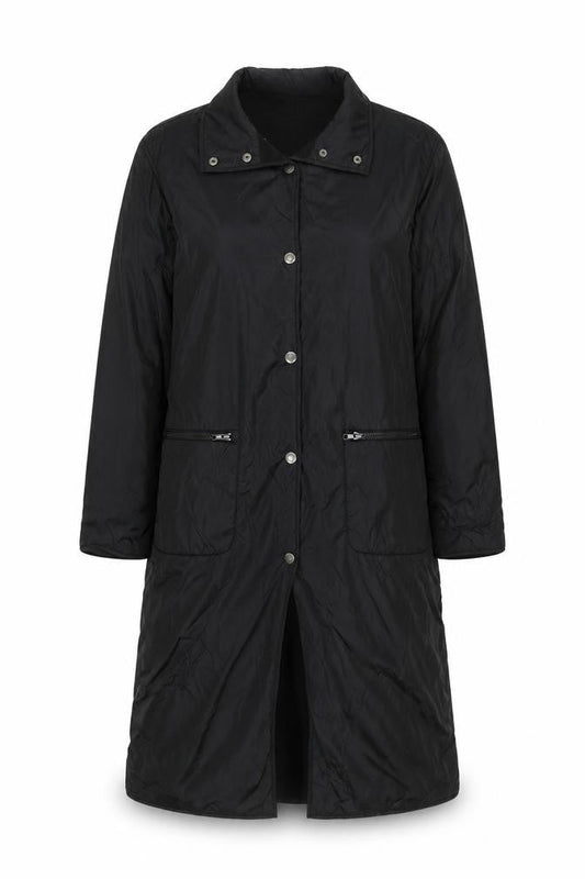 Womens UK Size M Per Una Black Trench Coat