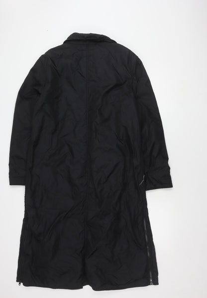 Womens UK Size M Per Una Black Trench Coat