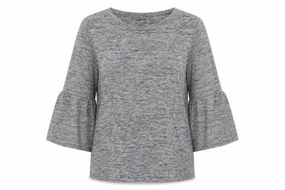 Dorothy Perkins Grey Women's Top Size 14 Bell Sleeve