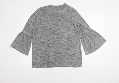 Dorothy Perkins Grey Women's Top Size 14 Bell Sleeve