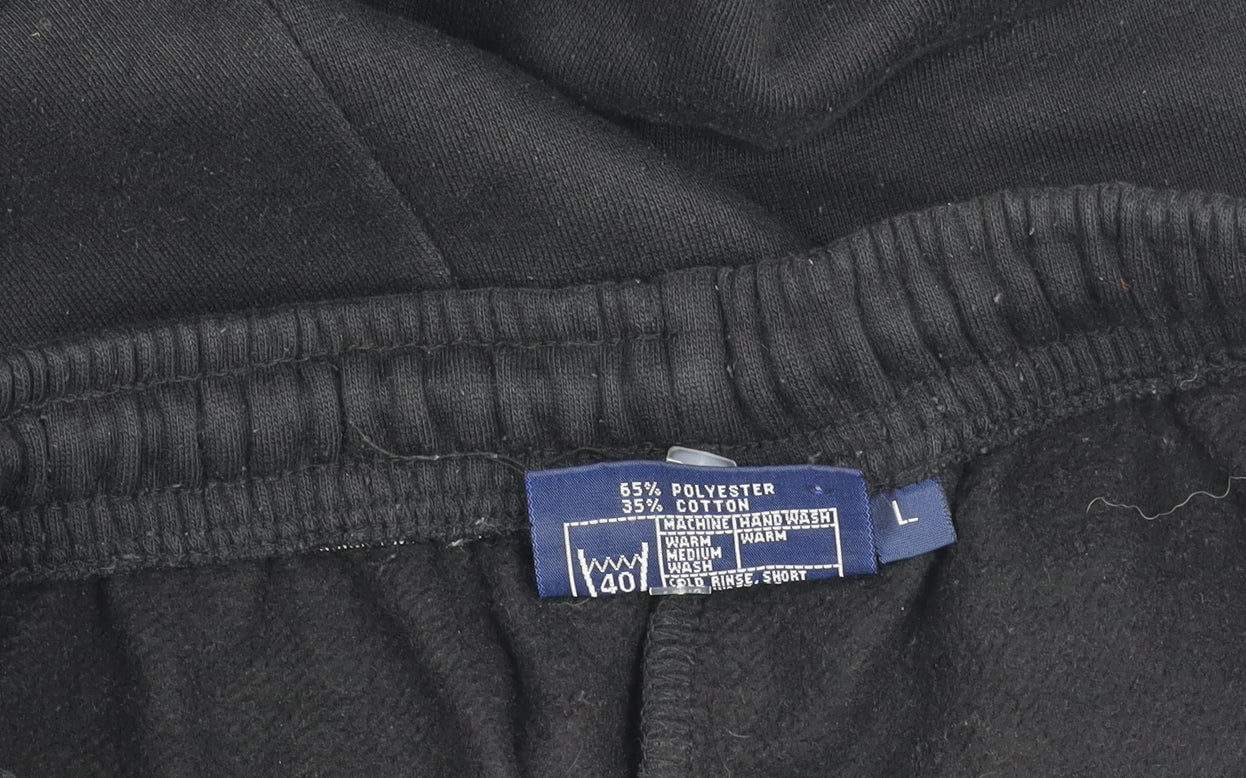 Mens UK Size L Boston Jeans Sport Regular Fit Jogger Black Trousers