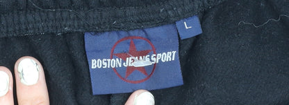 Mens UK Size L Boston Jeans Sport Regular Fit Jogger Black Trousers