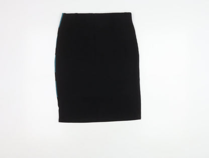 Frank Lyman Women Black Striped Pencil Skirt Size 10