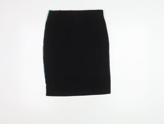 Frank Lyman Women Black Striped Pencil Skirt Size 10