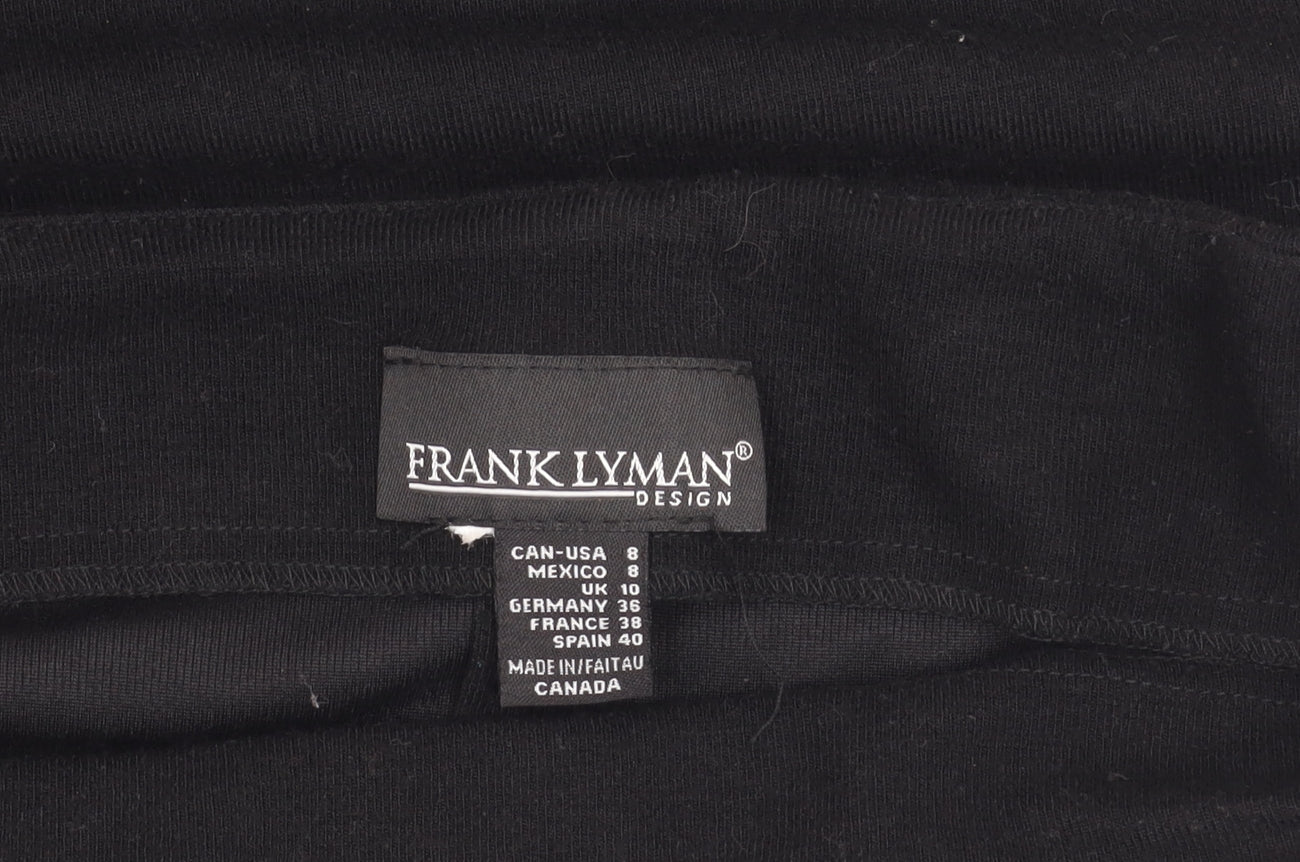 Frank Lyman Women Black Striped Pencil Skirt Size 10
