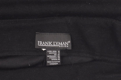 Frank Lyman Women Black Striped Pencil Skirt Size 10