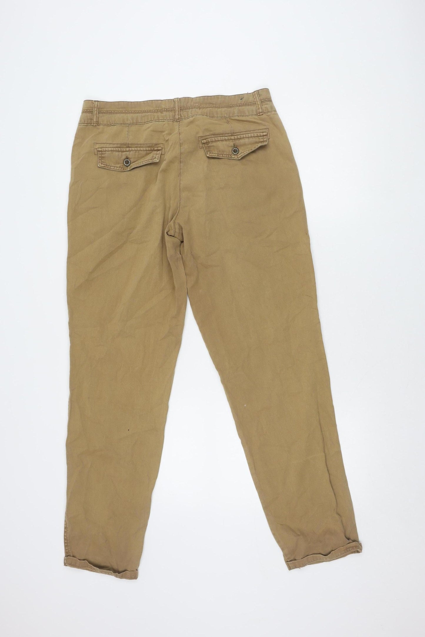 New Look Women's Brown Chino Trousers Size 12 Cotton