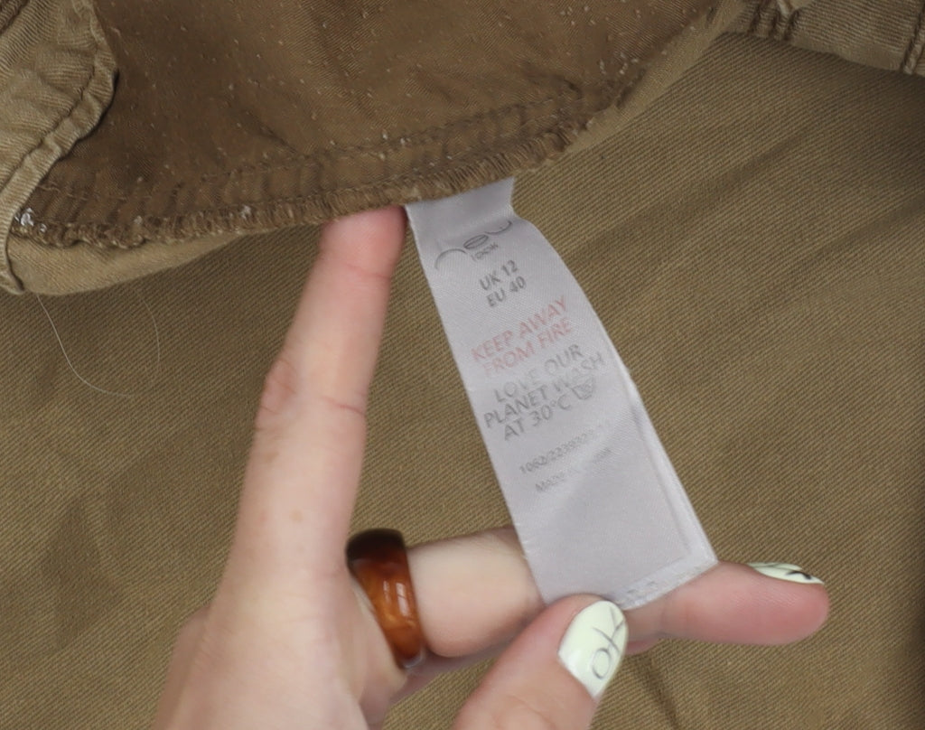 New Look Women's Brown Chino Trousers Size 12 Cotton