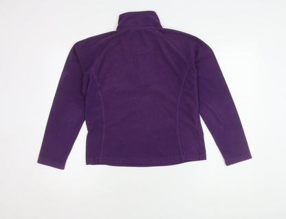 Crane Trail Women's Purple Pullover Fleece, Small, 1/4 Zip