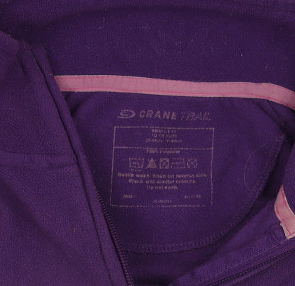 Crane Trail Women's Purple Pullover Fleece, Small, 1/4 Zip