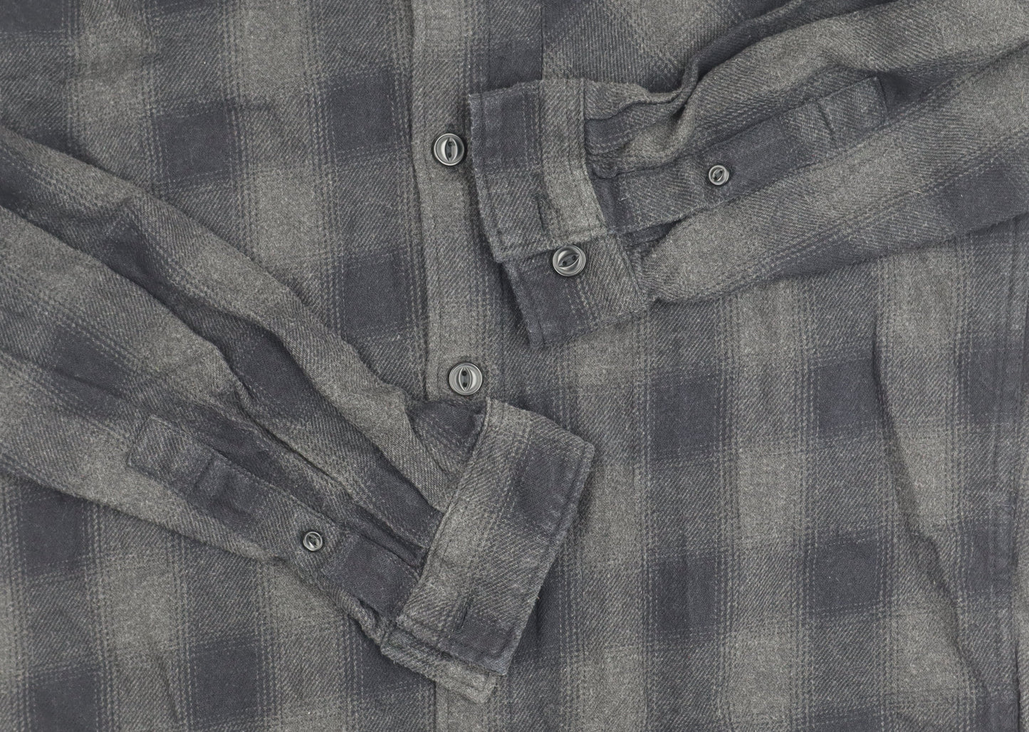Pull & Bear Men's Grey Check Shirt Regular Fit Size S