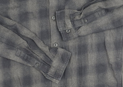 Pull & Bear Men's Grey Check Shirt Regular Fit Size S