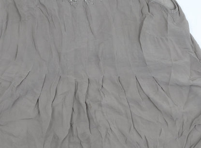 Womens UK Size 12 Monsoon Grey Tunic Blouse