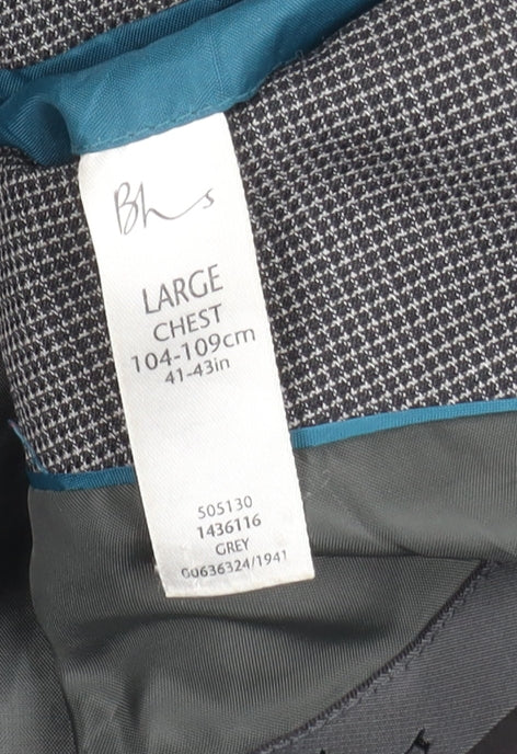 Mens UK Size 42 BHS Regular Grey Suit Jacket