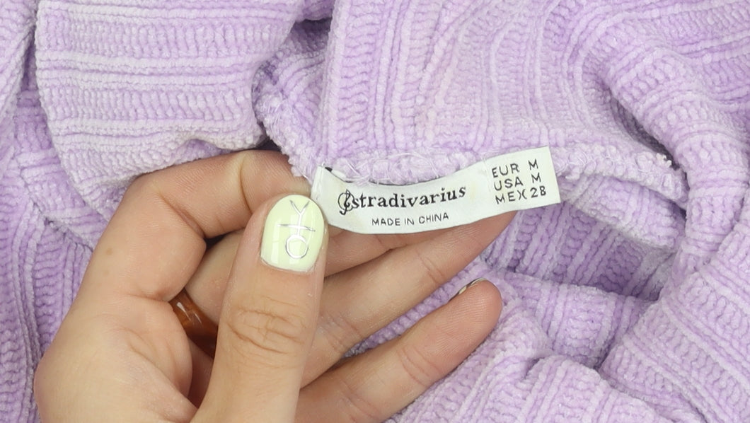 Womens UK Size 12 Stradivarius Purple Pullover Jumper