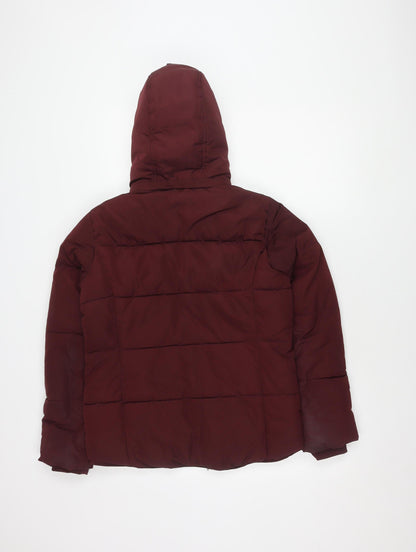 Womens UK Size 6 Topshop Red Puffer Jacket
