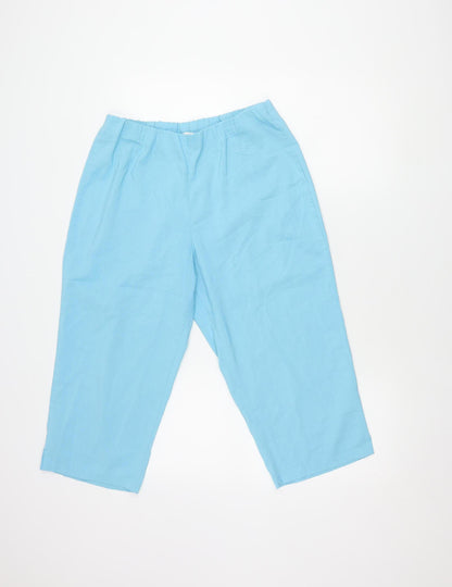 Doris Streich Women's Blue Cropped Trousers, Size 12