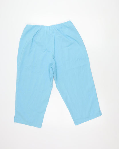 Doris Streich Women's Blue Cropped Trousers, Size 12