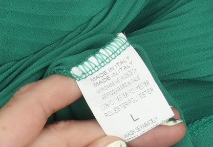 Modissima Women's Green Blouse L Flared Sleeve