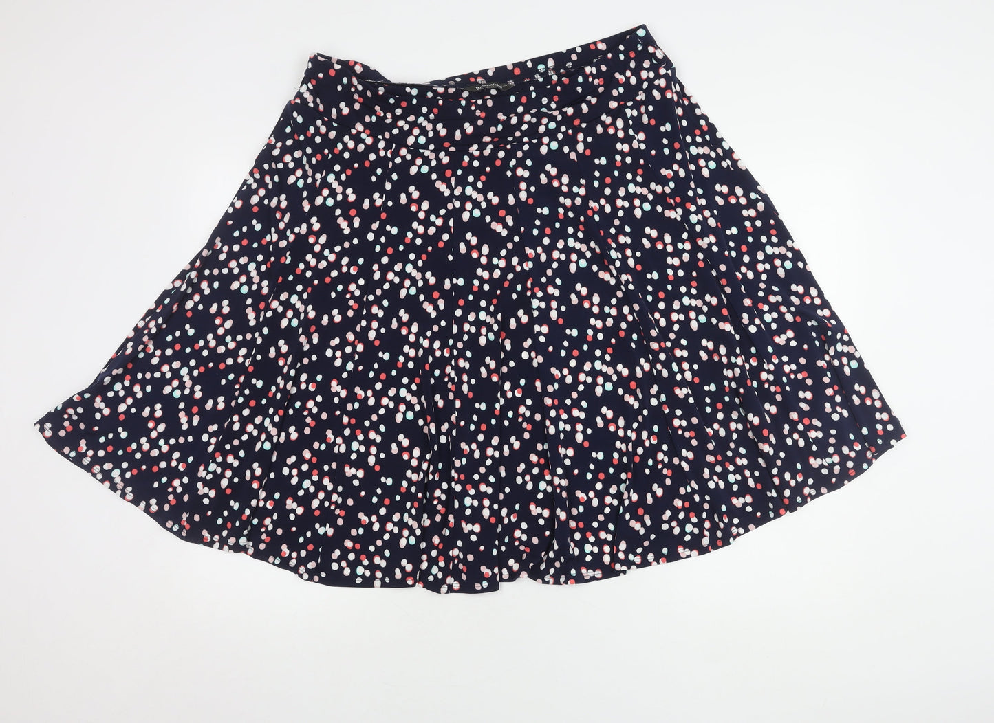 Bonmarché Women's Blue A-Line Polka Dot Skirt Size 18