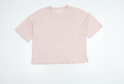 Womens UK Size L Marks and Spencer Pink Basic T-Shirt